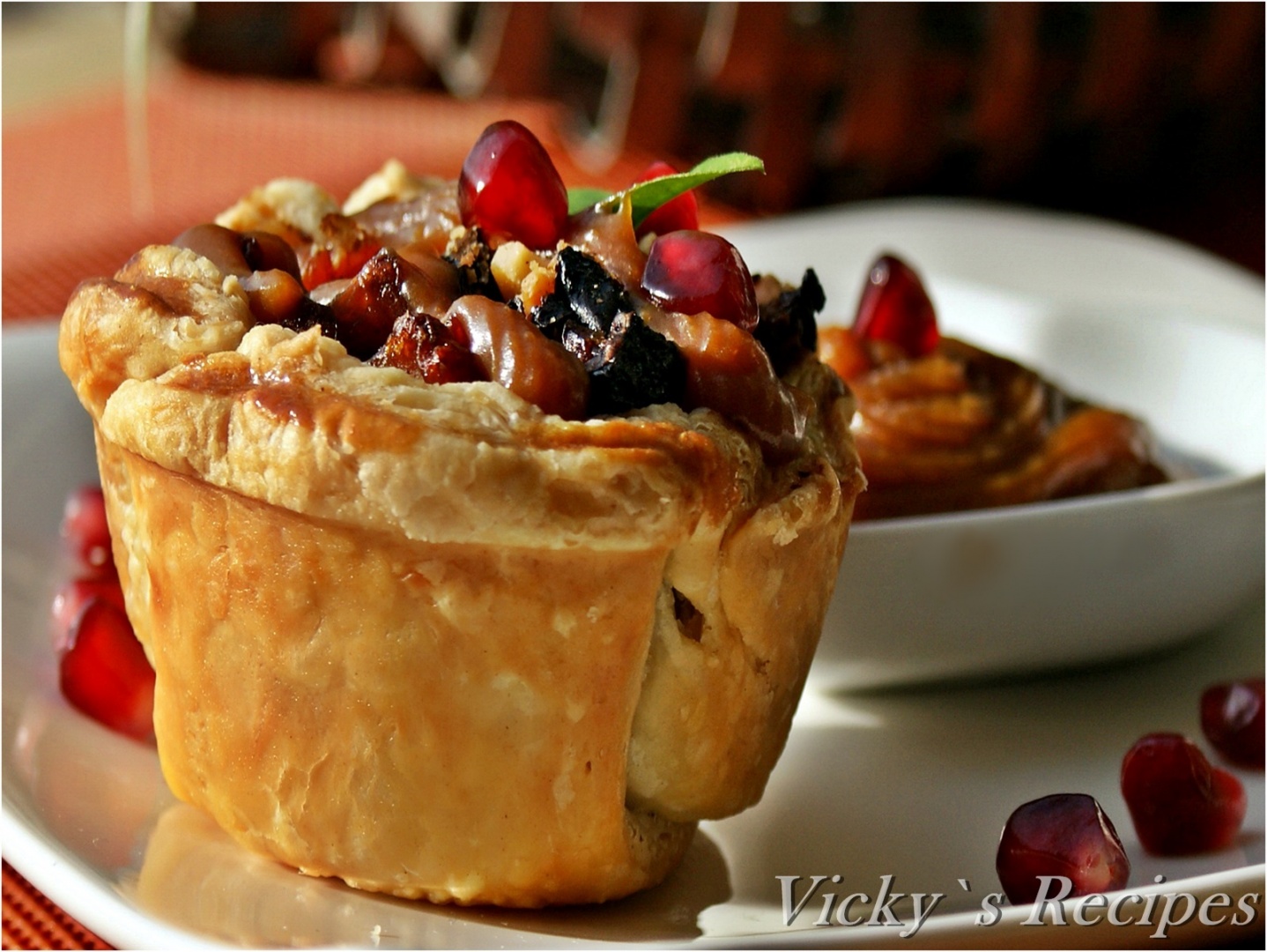 Tarte cu dovleac si gutuie caramelizate (de post)