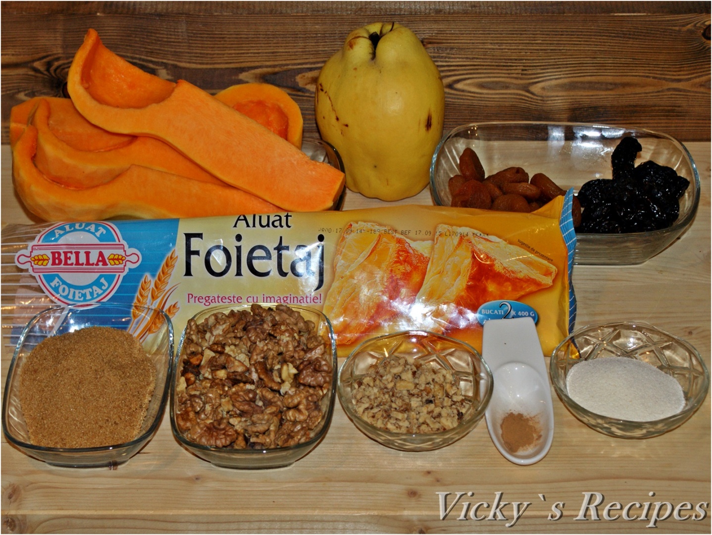 Tarte cu dovleac si gutuie caramelizate (de post)