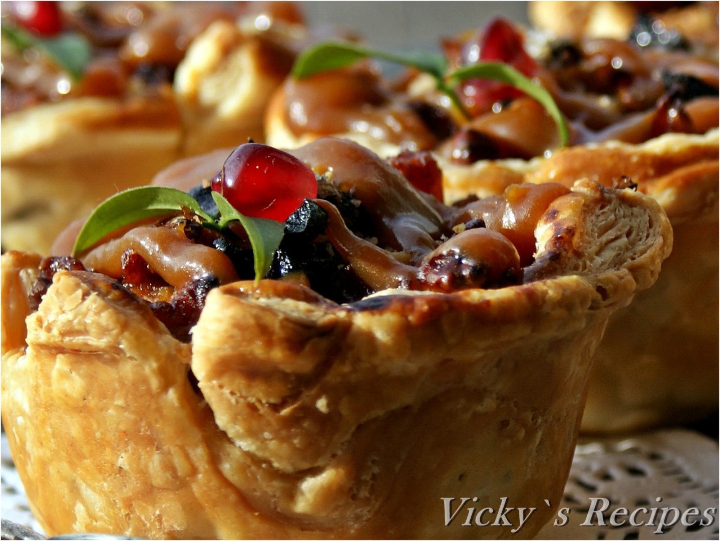 Tarte cu dovleac si gutuie caramelizate (de post)