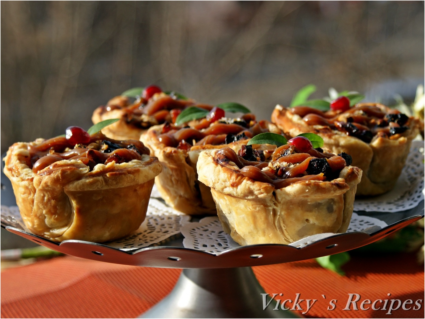 Tarte cu dovleac si gutuie caramelizate (de post)