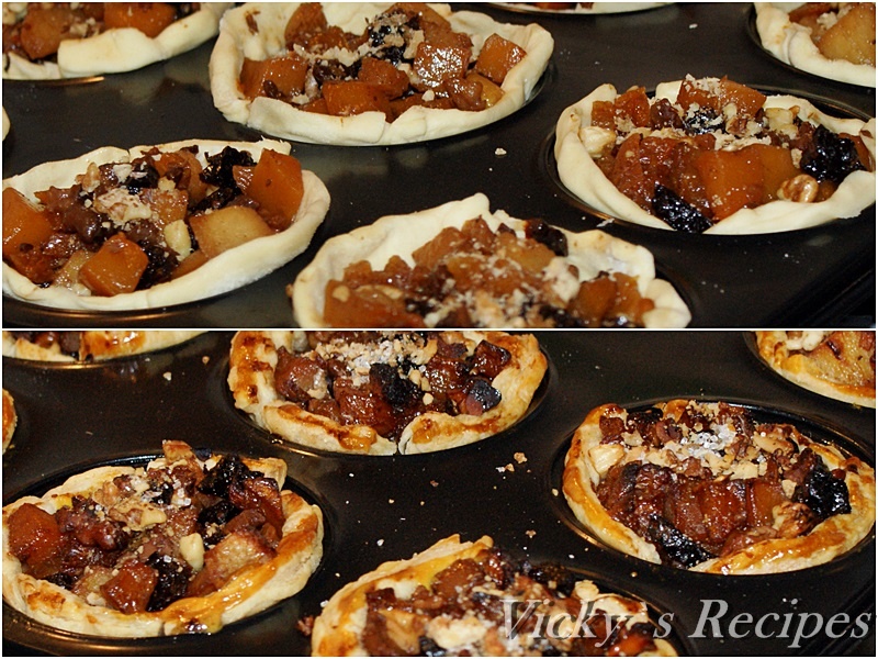 Tarte cu dovleac si gutuie caramelizate (de post)