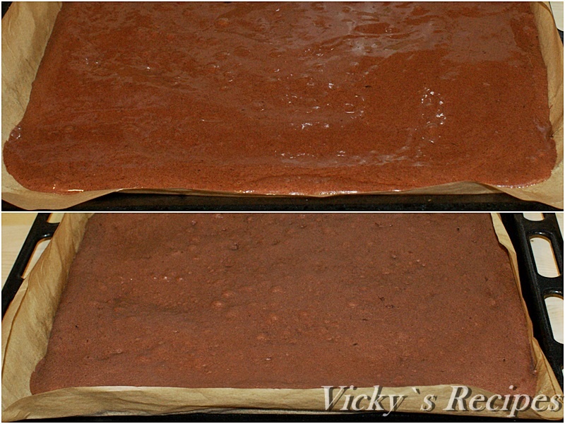 Rulada cu ciocolata si visine din dulceata, proaspete sau congelate