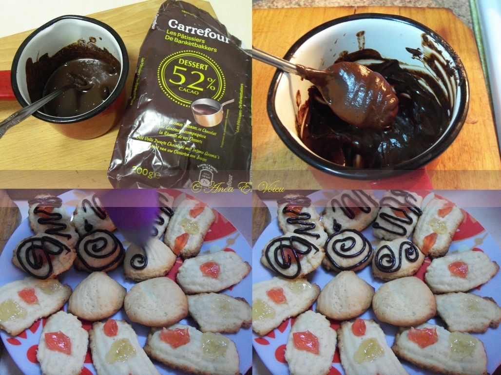 Fursecuri cu vanilie si glazura de ciocolata