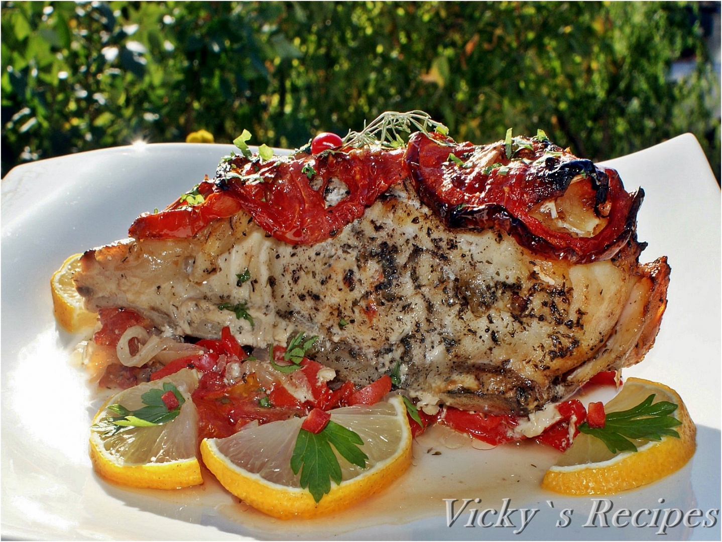 Peste (somn) la cuptor pe pat de legume