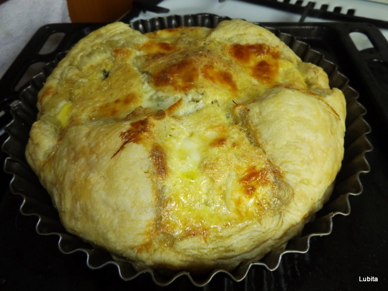 Tarta cu praz leurda si ciuperci