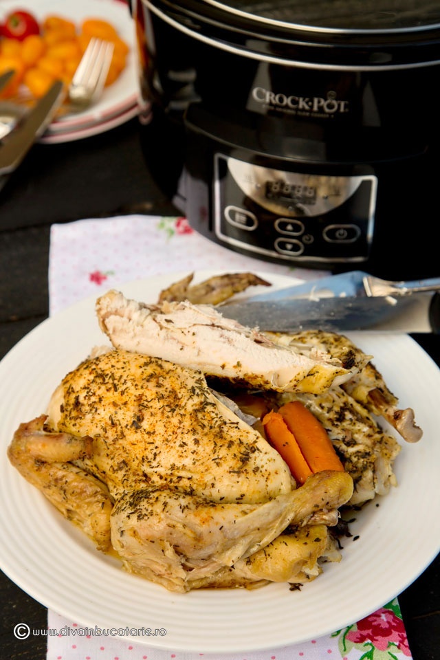 Pui cu ierburi de provence la slow cooker Crock Pot