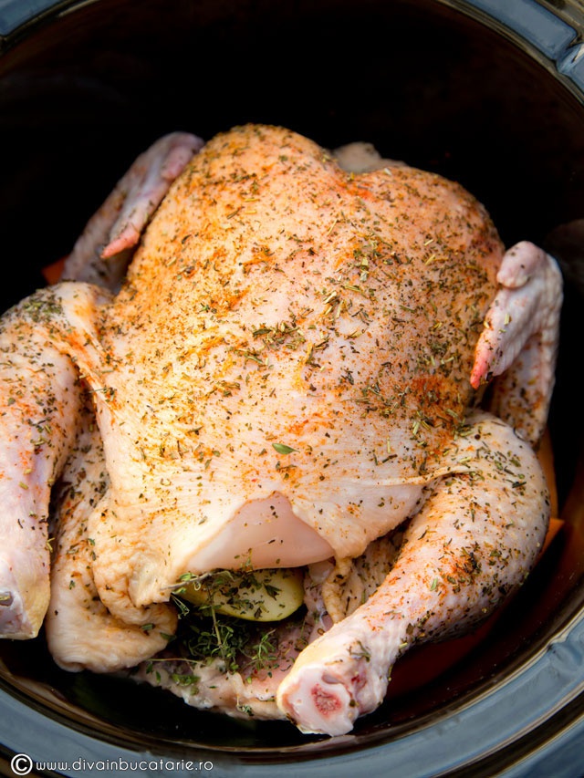 Pui cu ierburi de provence la slow cooker Crock Pot