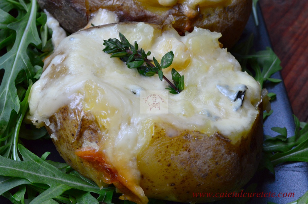 Cartofi umpluti cu branzeturi, la slow cooker Crock Pot