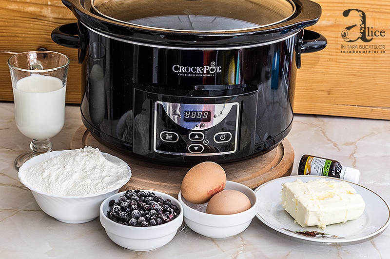 Budinca cu afine la slow cooker Crock pot