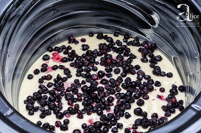 Budinca cu afine la slow cooker Crock pot