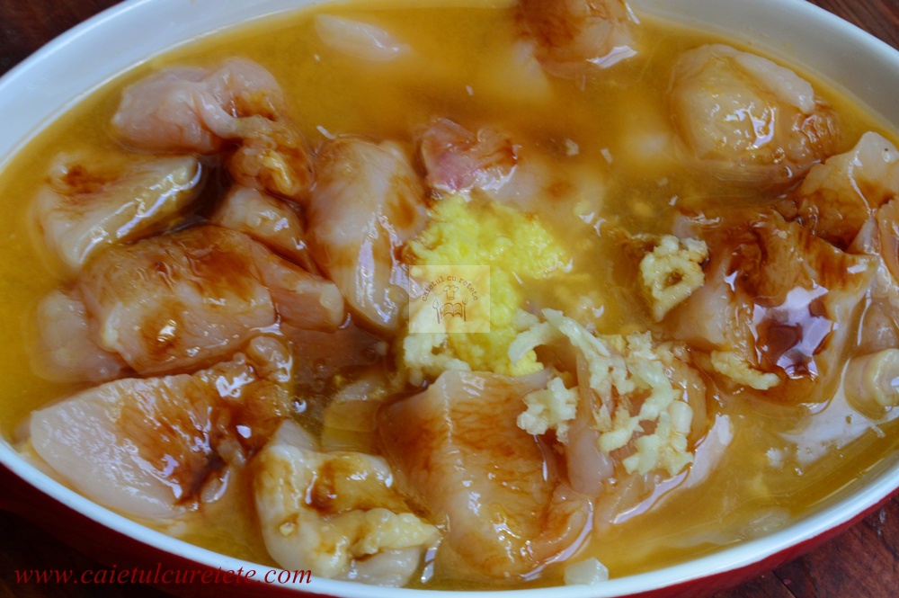 Pui asiatic cu portocale la slow cooker Crock Pot