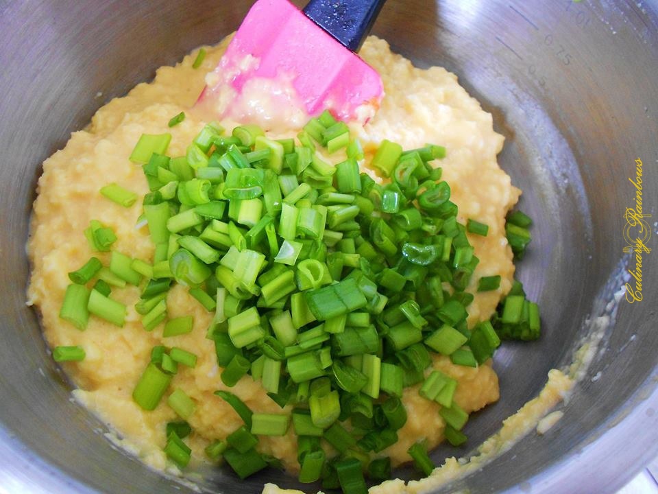 Omleta cu unt si ceapa verde