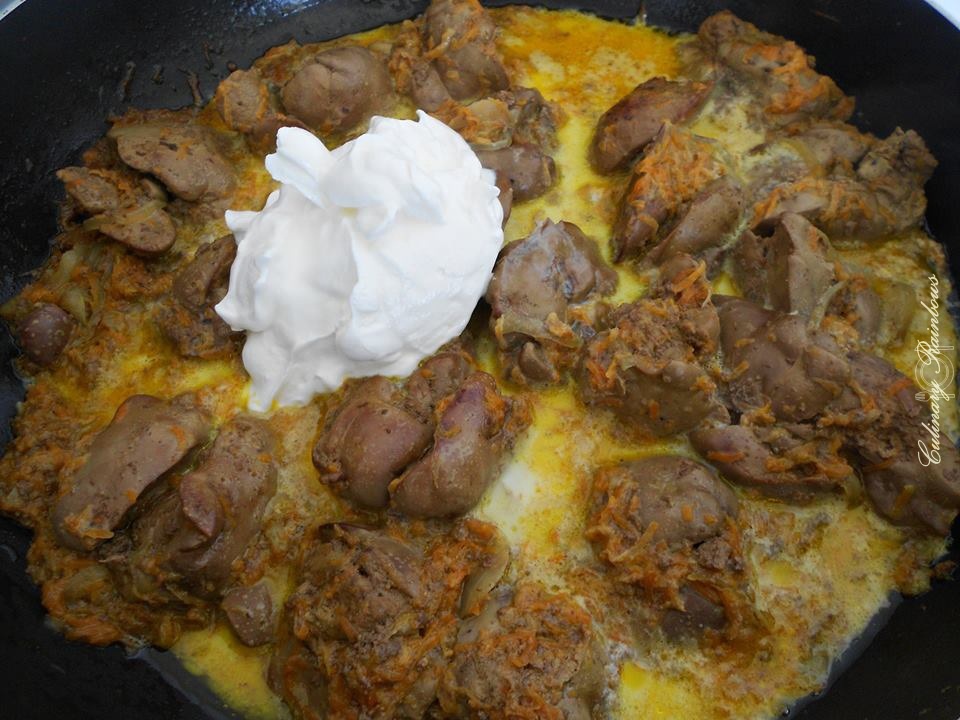 Ficatei de pui in sos de lapte