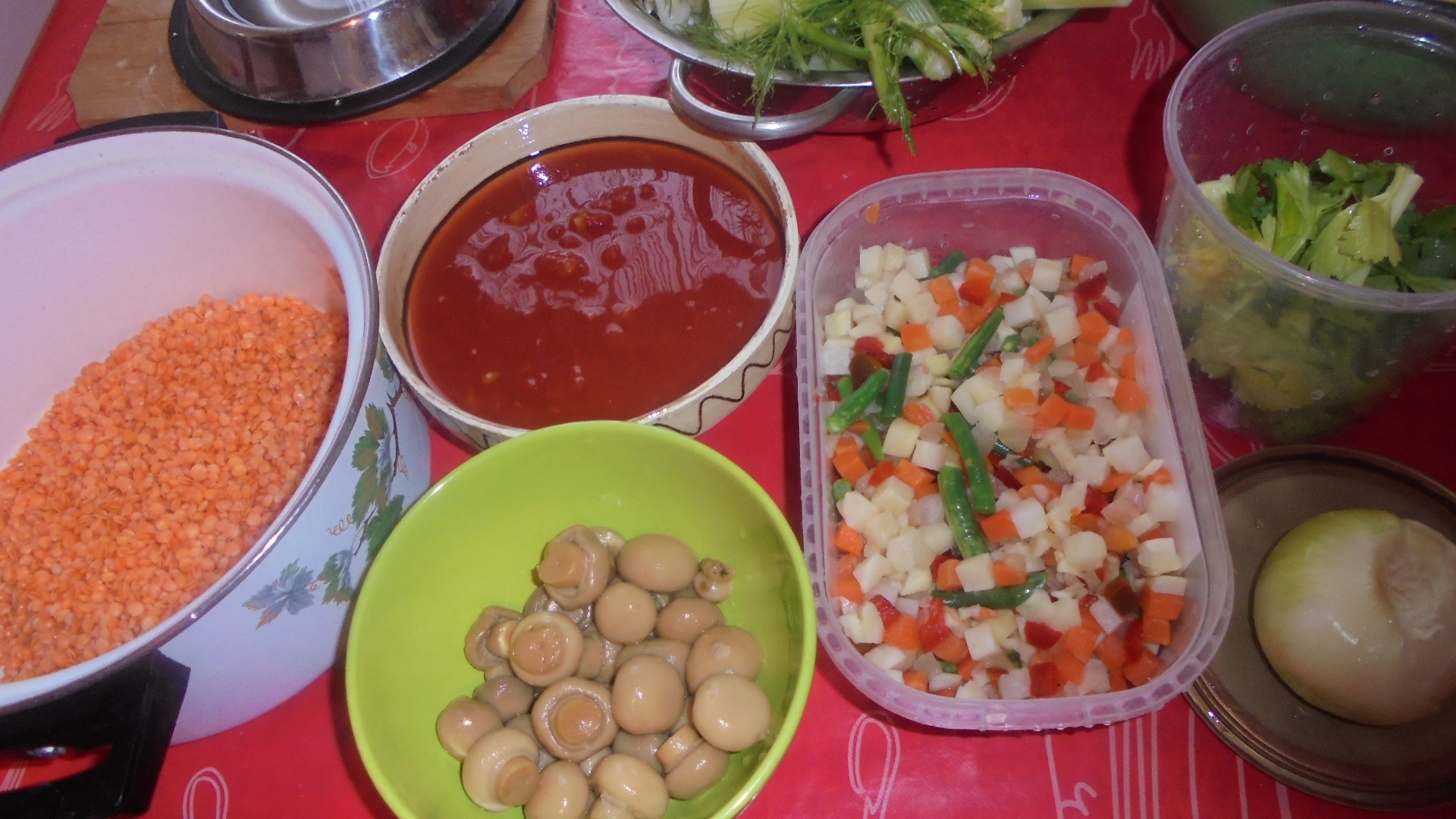 Mancare de linte cu legume