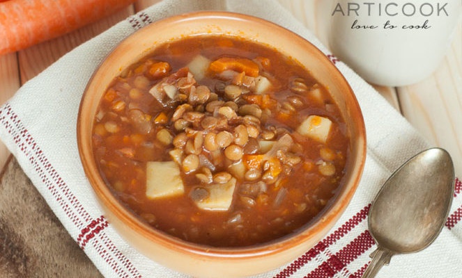 Supa marocana de linte la slow cooker Crock Pot