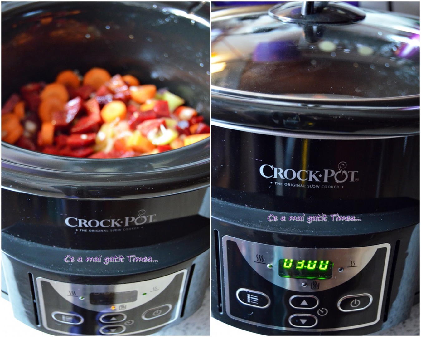 Mancare de sfecla cu legume la slow cooker Crock Pot