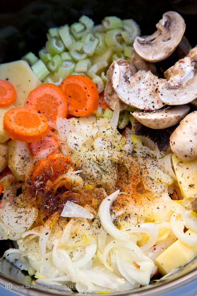 Tocanita de pui la slow cooker Crock Pot