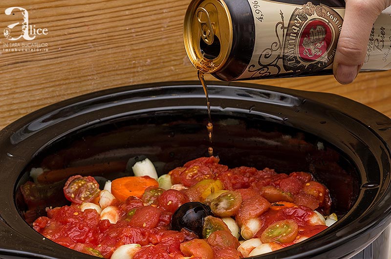 Tocanita de iepure cu arpagic la slow cooker Crock Pot