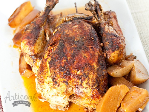 Pui intreg la slow cooker Crock Pot