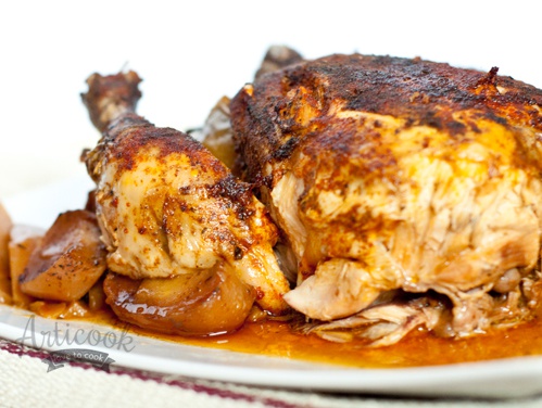 Pui intreg la slow cooker Crock Pot