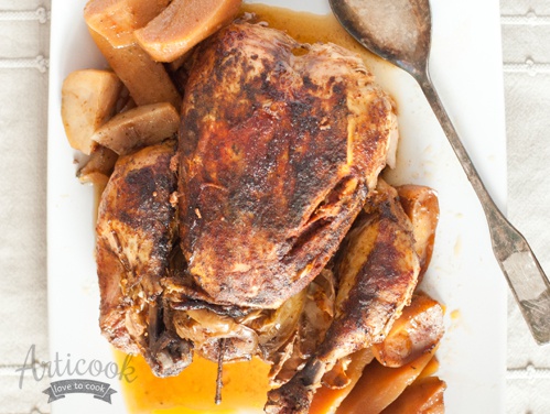 Pui intreg la slow cooker Crock Pot