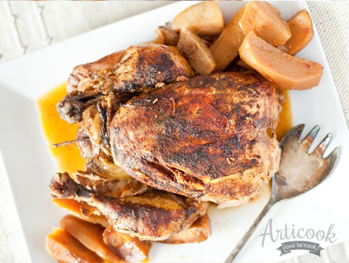 Pui intreg la slow cooker Crock Pot