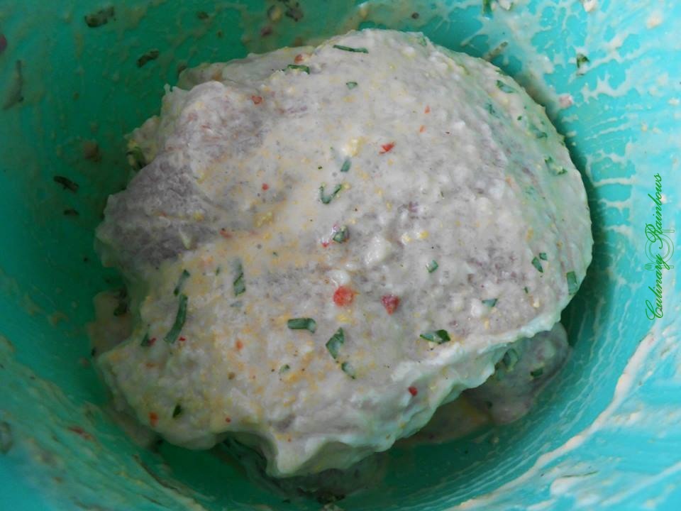 Snitel de porc in crusta de malai