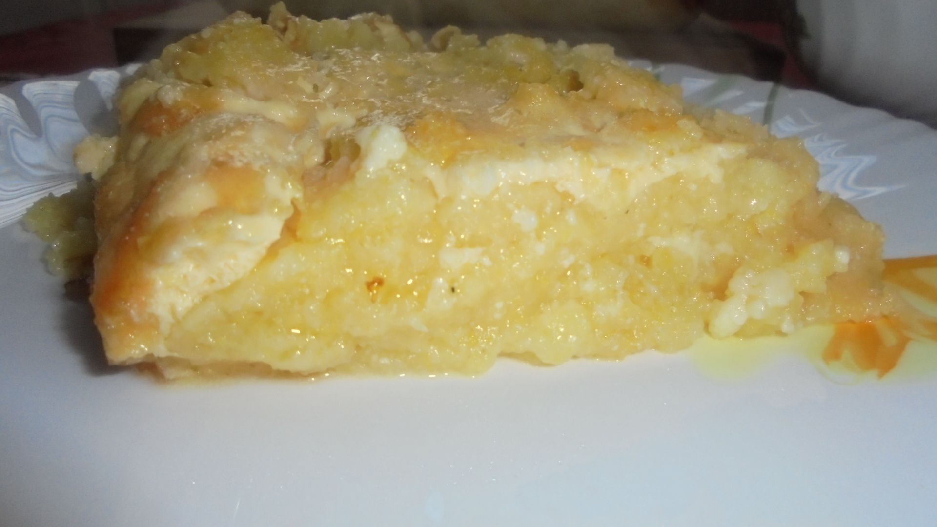 Mamaliga cu branza si omleta la cuptor