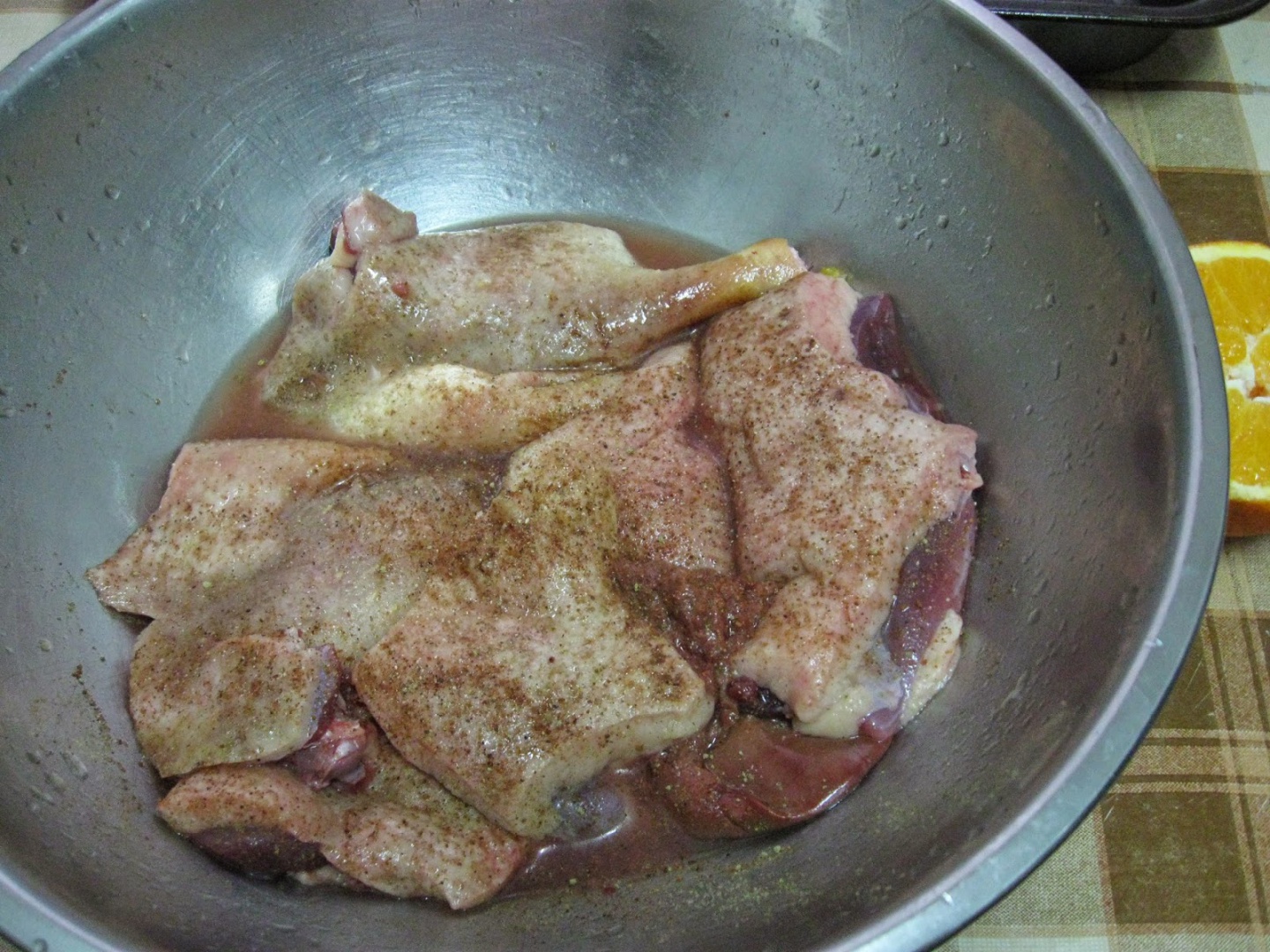 Friptura de rata cu sos de portocale si arpagic