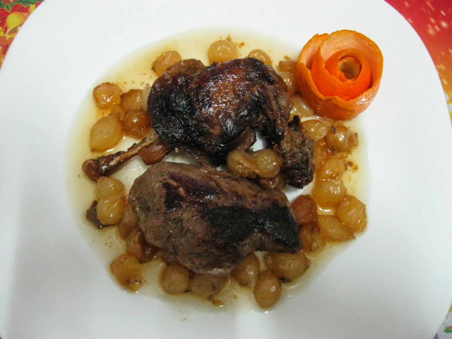 Friptura de rata cu sos de portocale si arpagic