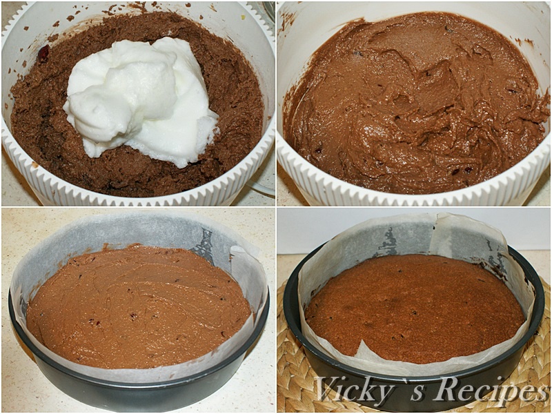 Prăjitură cu ciocolată, merișoare și ghimbir