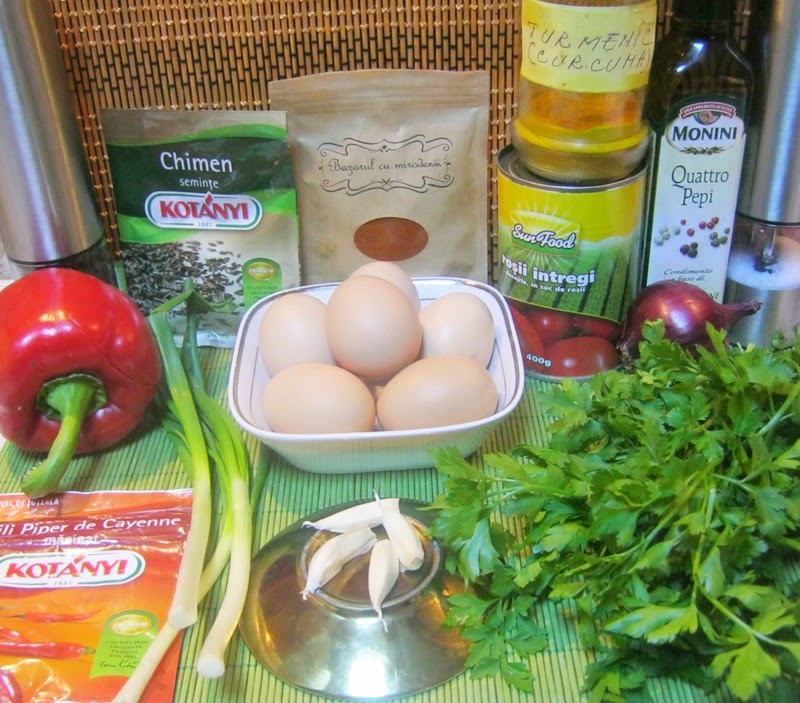 Oua in sos de rosii- Shakshouaka