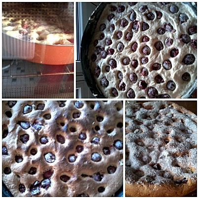 Pandispan pufos cu cirese