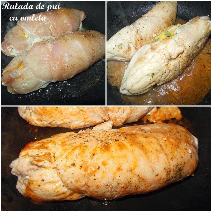 Rulada de pui cu omleta