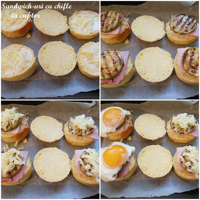 Sandwich-uri cu chifle la cuptor