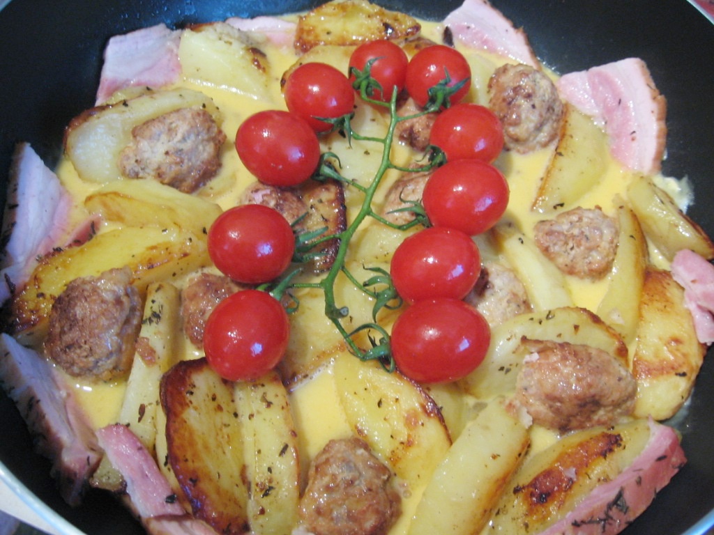 Omleta la cuptor, cu cartofi