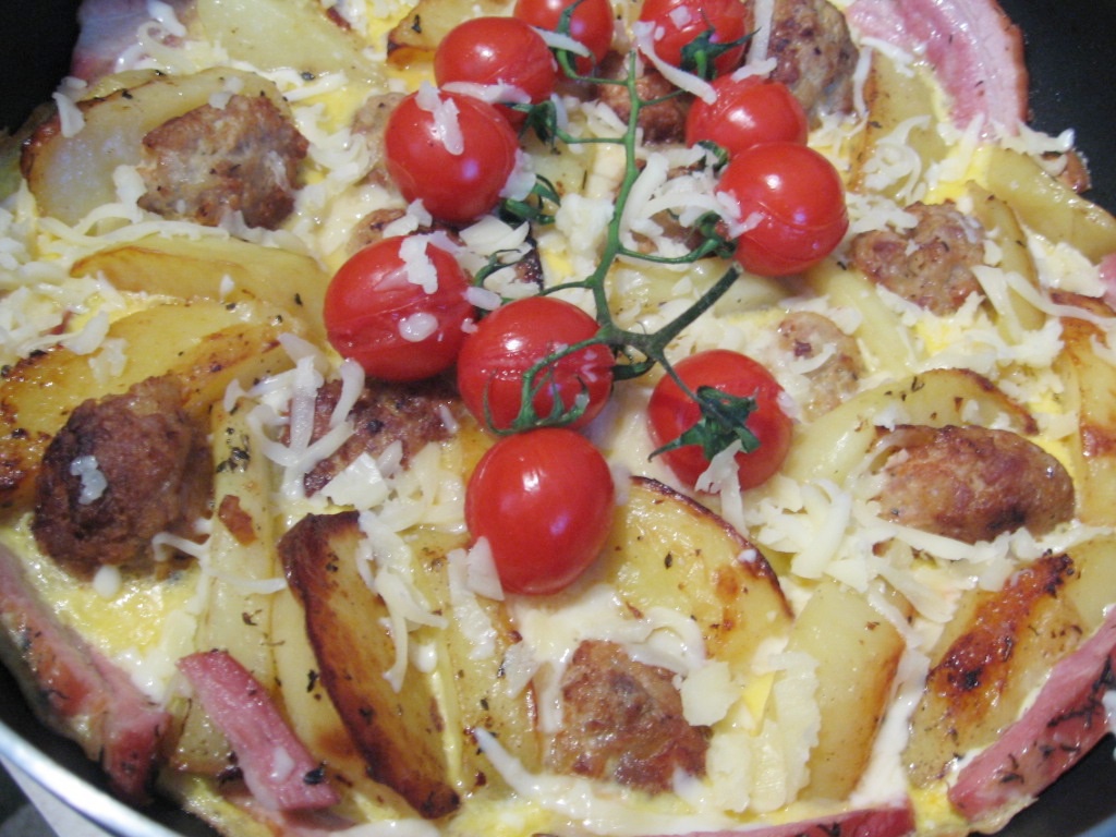 Omleta la cuptor, cu cartofi