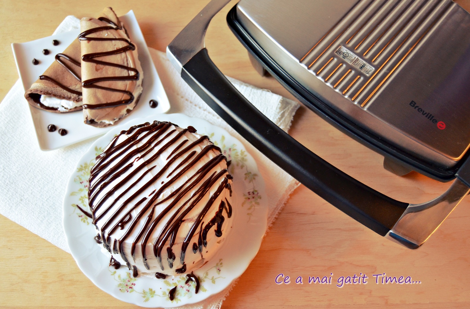 Tort de clatite cu ciocolata