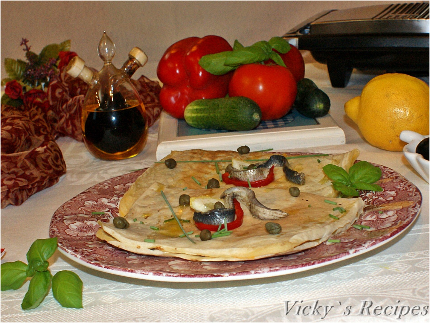 Clătite cu ton și capere