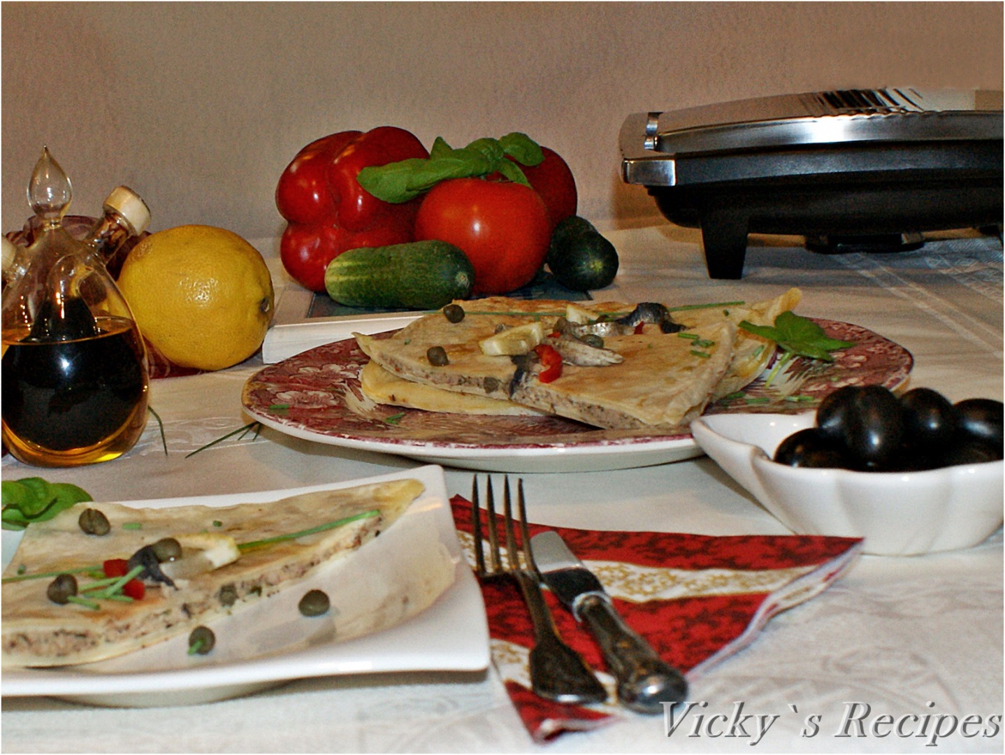 Clătite cu ton și capere