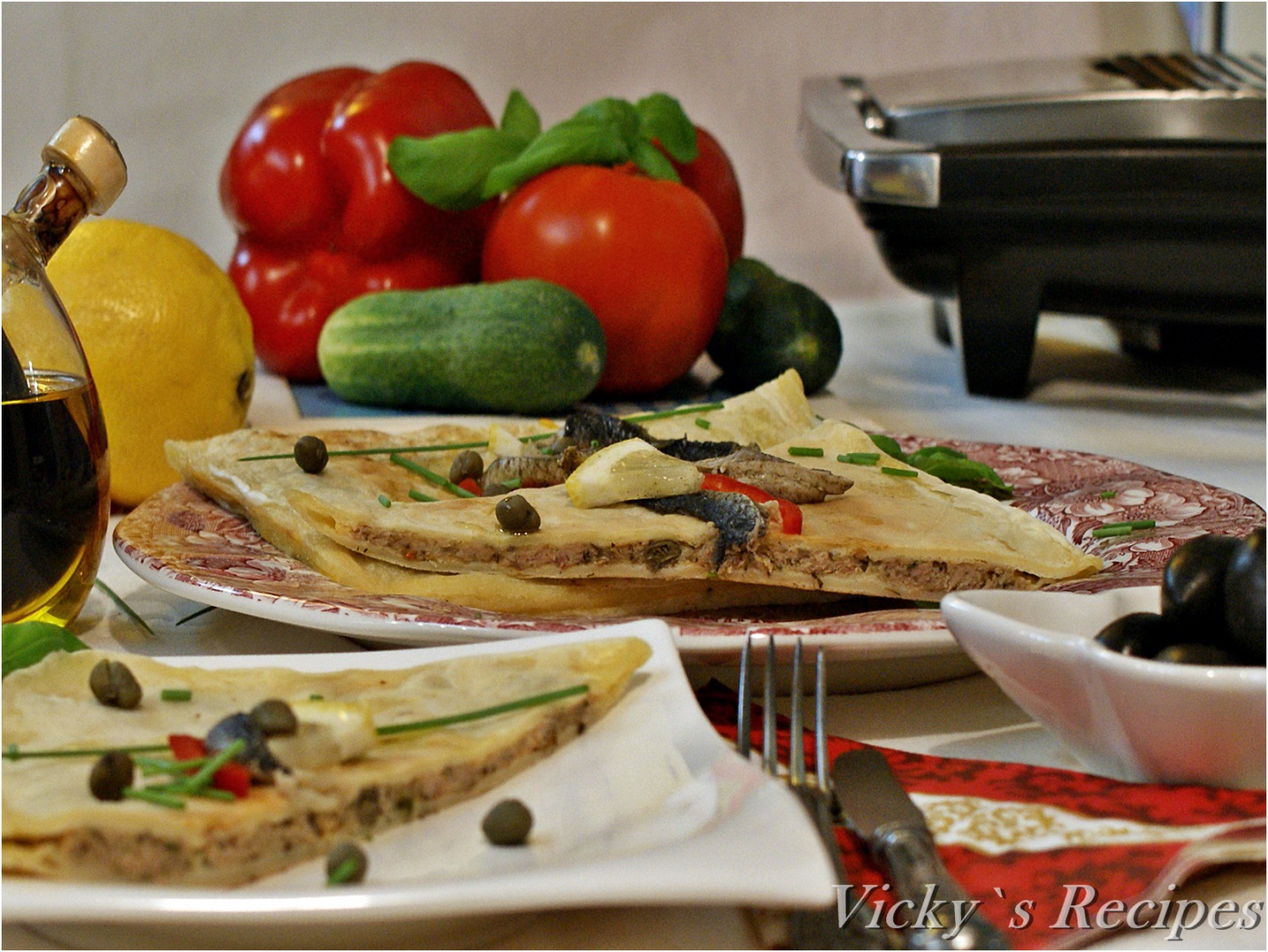 Clătite cu ton și capere