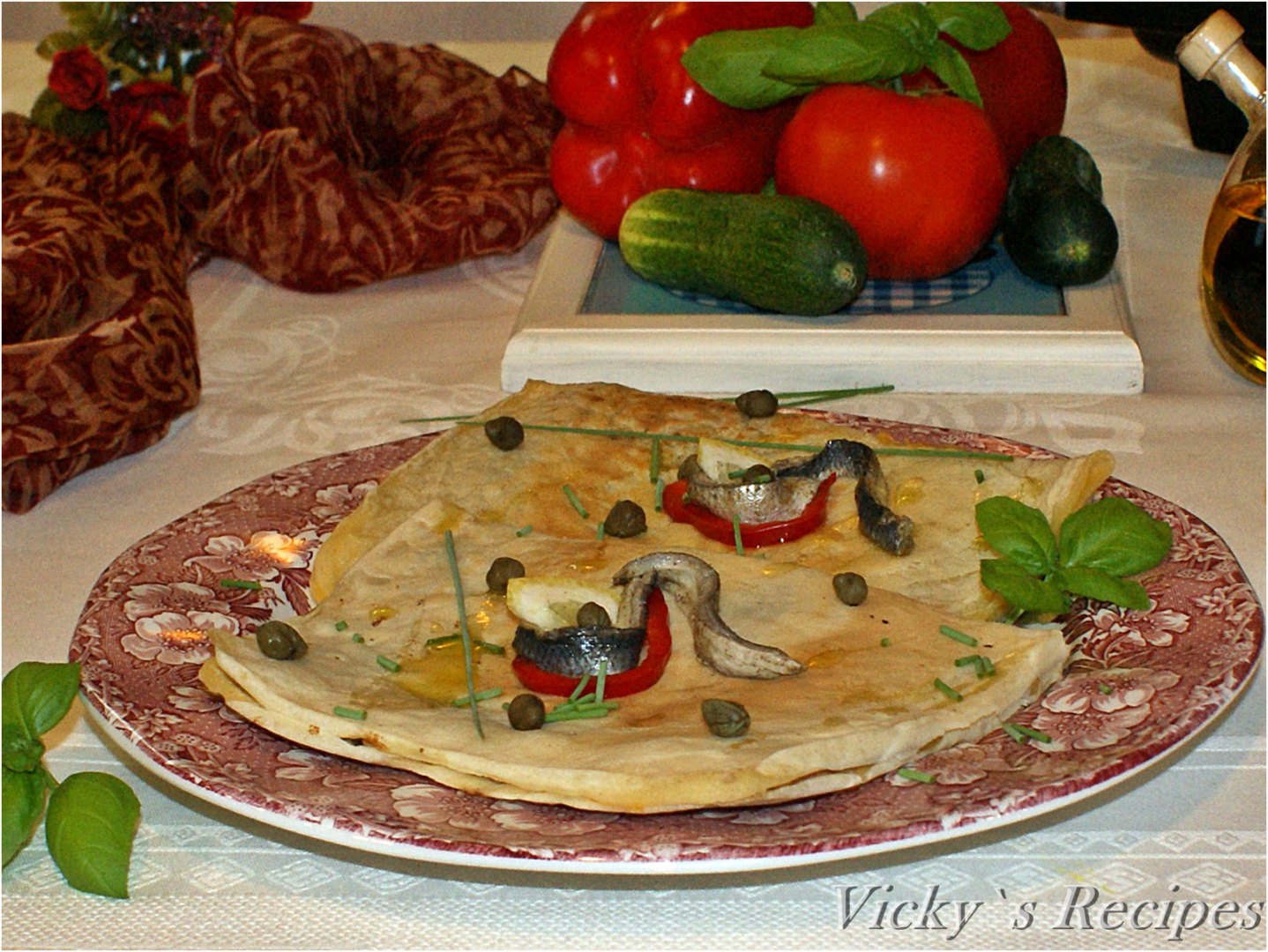 Clătite cu ton și capere