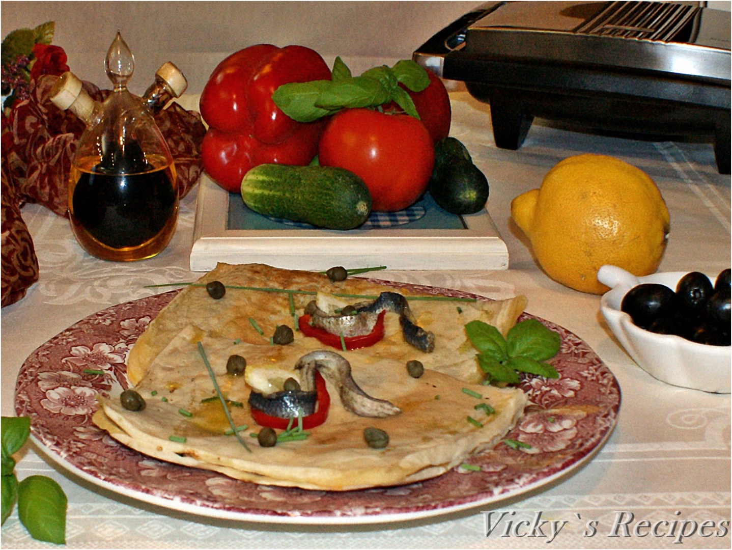 Clătite cu ton și capere