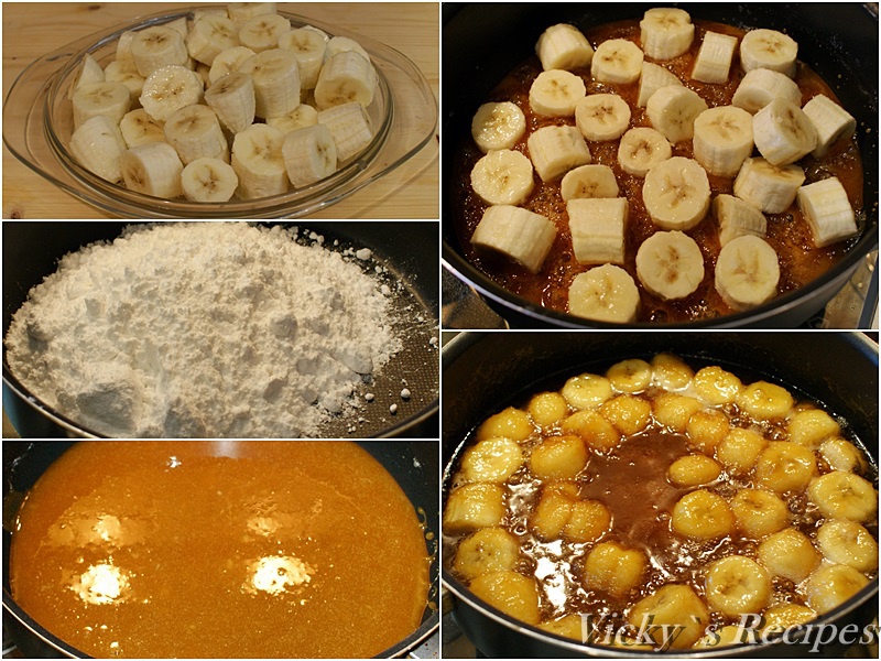 Clătite cu cacao umplute cu banane caramelizate