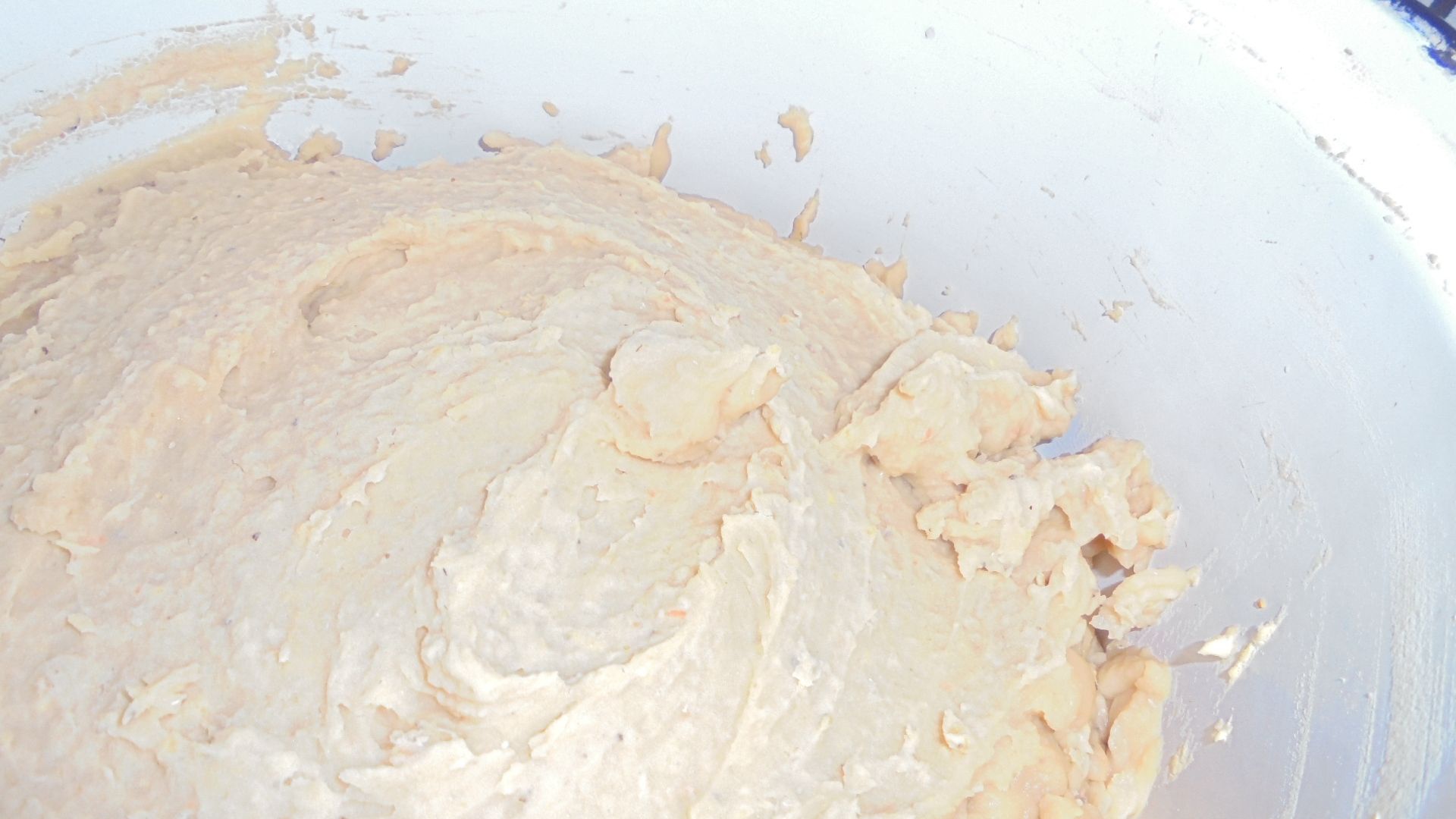 Piure din fasole boabe alba si linte rosie