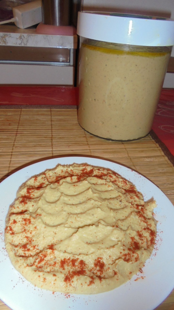 Piure din fasole boabe alba si linte rosie