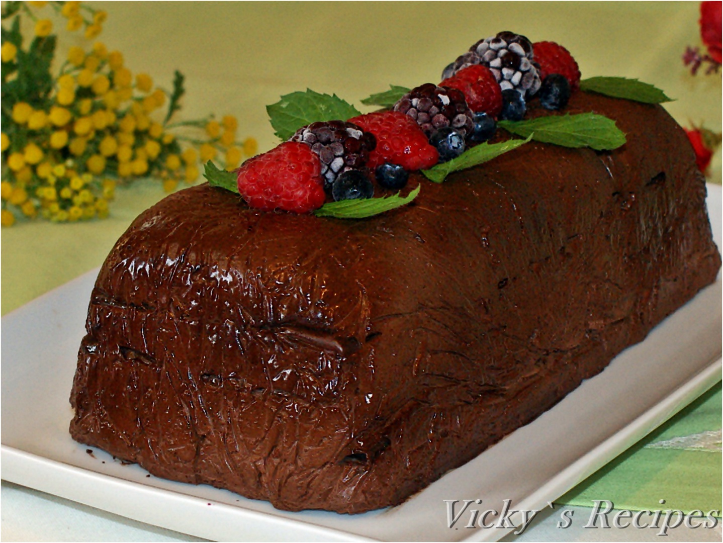 Marquise de ciocolată cu mentă