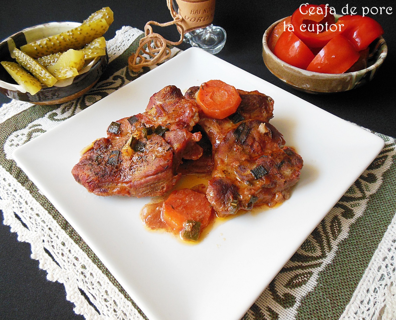 Ceafa de porc la cuptor - reteta de friptura frageda de porc