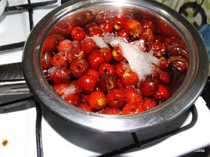 Tort cu cirese branza si menta