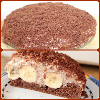 Prajitura Musuroi cu banane